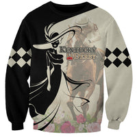 Kentucky Racing Horses Derby Hat Girl Sweatshirt Beige Color - Wonder Print Shop