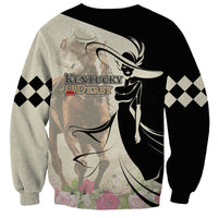 Kentucky Racing Horses Derby Hat Girl Sweatshirt Beige Color - Wonder Print Shop