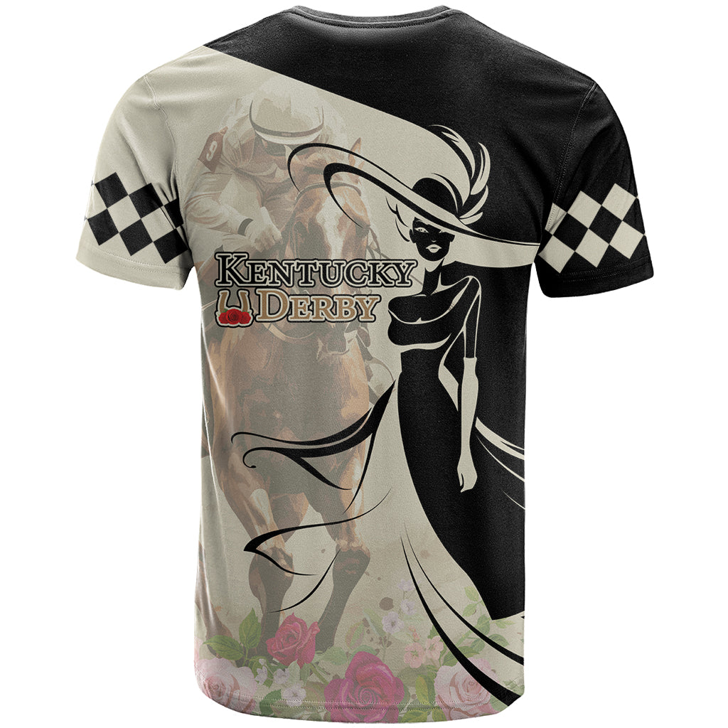 Kentucky Racing Horses Derby Hat Girl T Shirt Beige Color - Wonder Print Shop