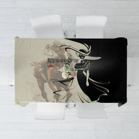 Kentucky Racing Horses Derby Hat Girl Tablecloth Beige Color - Wonder Print Shop