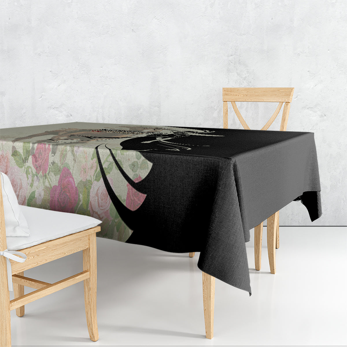 Kentucky Racing Horses Derby Hat Girl Tablecloth Beige Color - Wonder Print Shop