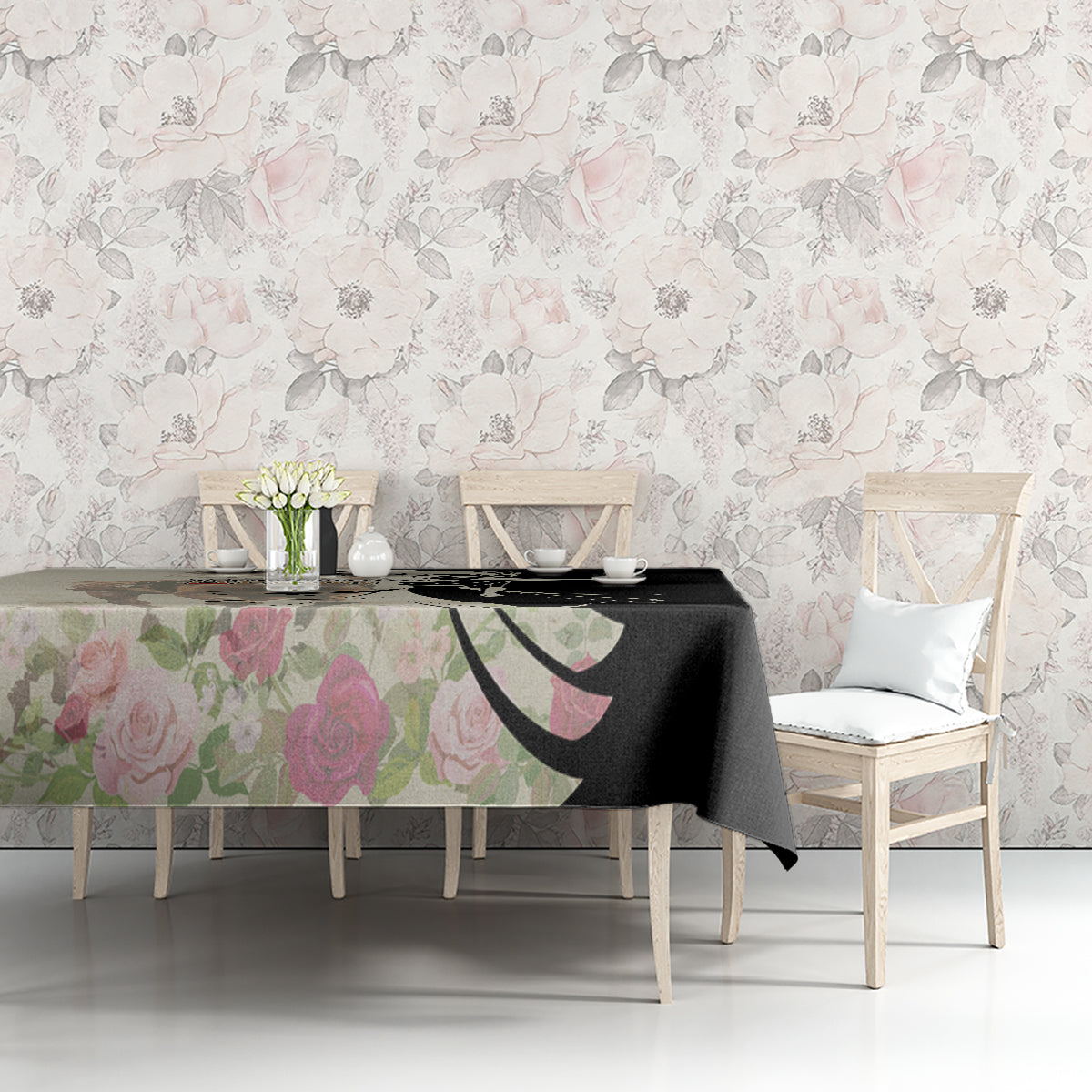 Kentucky Racing Horses Derby Hat Girl Tablecloth Beige Color - Wonder Print Shop