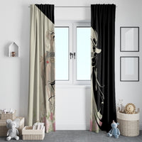 Kentucky Racing Horses Derby Hat Girl Window Curtain Beige Color - Wonder Print Shop