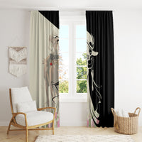 Kentucky Racing Horses Derby Hat Girl Window Curtain Beige Color - Wonder Print Shop