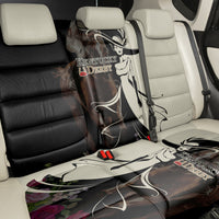 Kentucky Racing Horses Derby Hat Girl Back Car Seat Cover Black Color - Wonder Print Shop