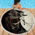 Kentucky Racing Horses Derby Hat Girl Beach Blanket Black Color - Wonder Print Shop