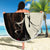 Kentucky Racing Horses Derby Hat Girl Beach Blanket Black Color - Wonder Print Shop