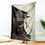 Kentucky Racing Horses Derby Hat Girl Blanket Black Color