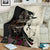 Kentucky Racing Horses Derby Hat Girl Blanket Black Color