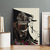 Kentucky Racing Horses Derby Hat Girl Canvas Wall Art Black Color - Wonder Print Shop