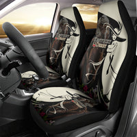 Kentucky Racing Horses Derby Hat Girl Car Seat Cover Black Color - Wonder Print Shop