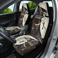 Kentucky Racing Horses Derby Hat Girl Car Seat Cover Black Color - Wonder Print Shop