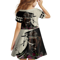 Kentucky Racing Horses Derby Hat Girl Family Matching Long Sleeve Bodycon Dress and Hawaiian Shirt Black Color - Wonder Print Shop