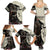 Kentucky Racing Horses Derby Hat Girl Family Matching Summer Maxi Dress and Hawaiian Shirt Black Color - Wonder Print Shop