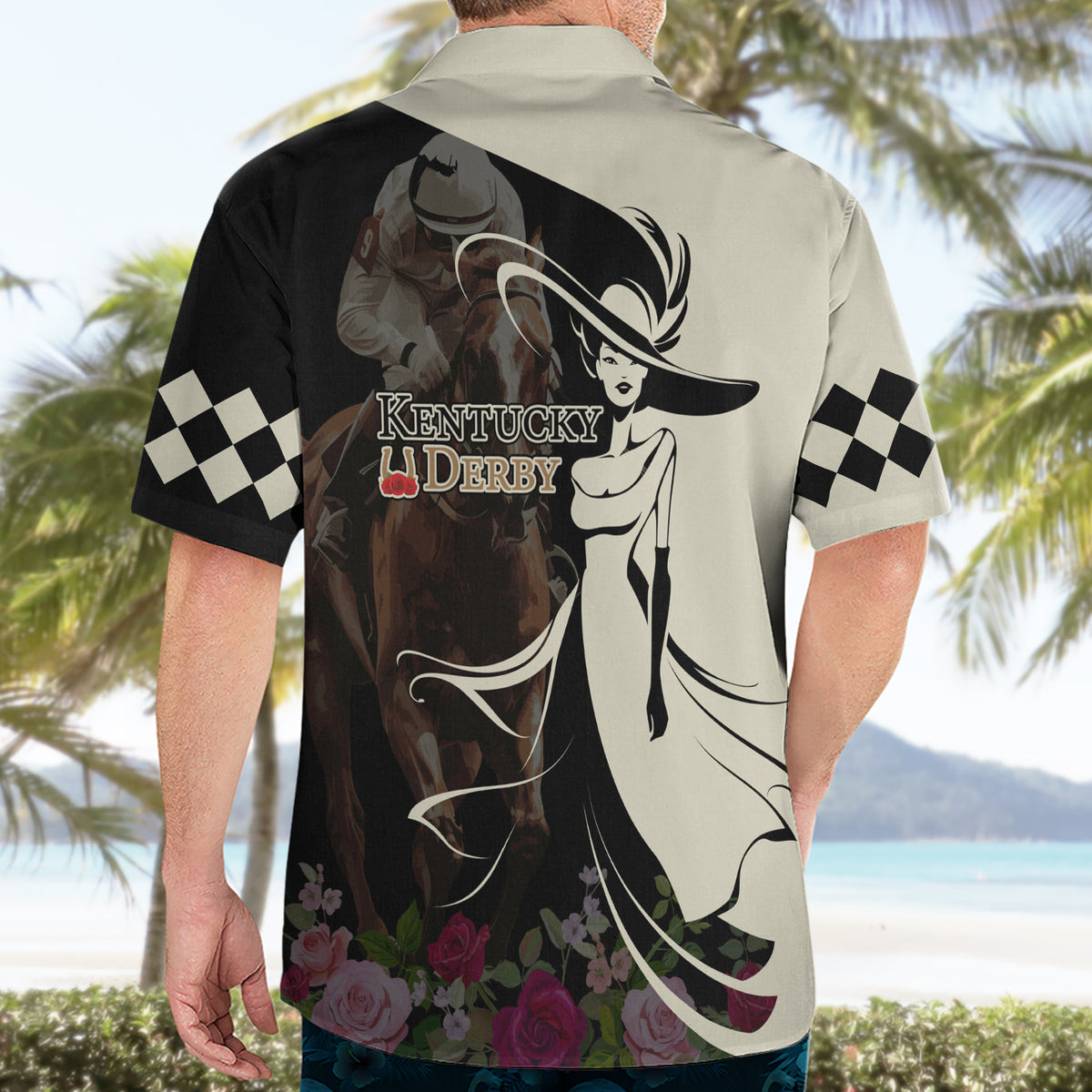 Kentucky Racing Horses Derby Hat Girl Hawaiian Shirt Black Color - Wonder Print Shop