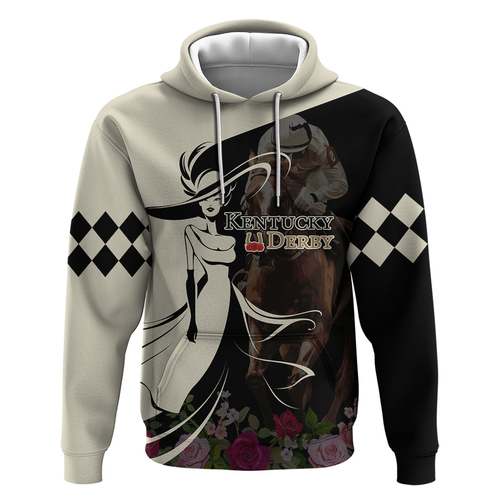 Kentucky Racing Horses Derby Hat Girl Hoodie Black Color - Wonder Print Shop