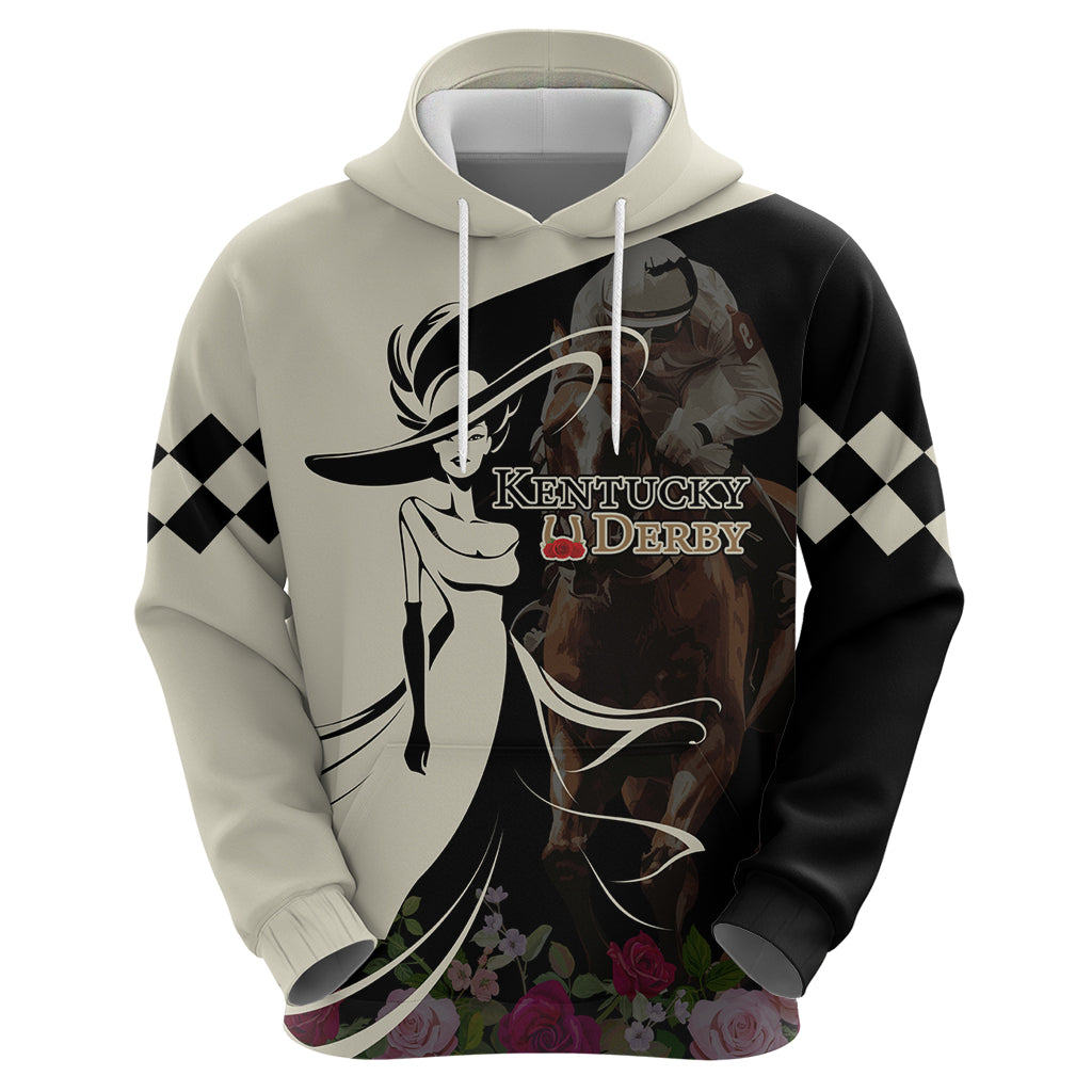 Kentucky Racing Horses Derby Hat Girl Hoodie Black Color - Wonder Print Shop