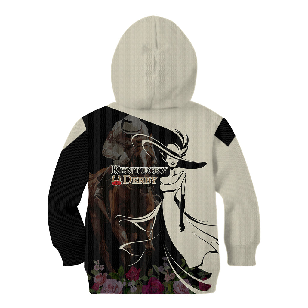 Kentucky Racing Horses Derby Hat Girl Kid Hoodie Black Color - Wonder Print Shop