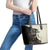 Kentucky Racing Horses Derby Hat Girl Leather Tote Bag Black Color - Wonder Print Shop
