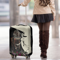 Kentucky Racing Horses Derby Hat Girl Luggage Cover Black Color - Wonder Print Shop