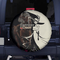 Kentucky Racing Horses Derby Hat Girl Spare Tire Cover Black Color - Wonder Print Shop