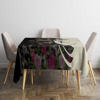 Kentucky Racing Horses Derby Hat Girl Tablecloth Black Color - Wonder Print Shop