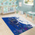 Kentucky Racing Horses Derby Hat Girl Area Rug Blue Color - Wonder Print Shop