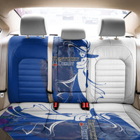 Kentucky Racing Horses Derby Hat Girl Back Car Seat Cover Blue Color - Wonder Print Shop