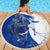 Kentucky Racing Horses Derby Hat Girl Beach Blanket Blue Color - Wonder Print Shop