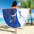 Kentucky Racing Horses Derby Hat Girl Beach Blanket Blue Color - Wonder Print Shop