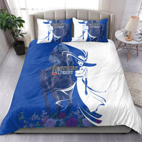 Kentucky Racing Horses Derby Hat Girl Bedding Set Blue Color - Wonder Print Shop