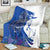 Kentucky Racing Horses Derby Hat Girl Blanket Blue Color