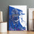 Kentucky Racing Horses Derby Hat Girl Canvas Wall Art Blue Color - Wonder Print Shop