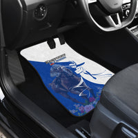 Kentucky Racing Horses Derby Hat Girl Car Mats Blue Color - Wonder Print Shop