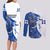 Kentucky Racing Horses Derby Hat Girl Couples Matching Long Sleeve Bodycon Dress and Long Sleeve Button Shirt Blue Color - Wonder Print Shop