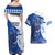 Kentucky Racing Horses Derby Hat Girl Couples Matching Off Shoulder Maxi Dress and Hawaiian Shirt Blue Color - Wonder Print Shop