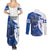 Kentucky Racing Horses Derby Hat Girl Couples Matching Summer Maxi Dress and Long Sleeve Button Shirt Blue Color - Wonder Print Shop