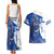 Kentucky Racing Horses Derby Hat Girl Couples Matching Tank Maxi Dress and Hawaiian Shirt Blue Color - Wonder Print Shop