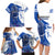 Kentucky Racing Horses Derby Hat Girl Family Matching Long Sleeve Bodycon Dress and Hawaiian Shirt Blue Color - Wonder Print Shop