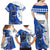 Kentucky Racing Horses Derby Hat Girl Family Matching Off Shoulder Maxi Dress and Hawaiian Shirt Blue Color - Wonder Print Shop