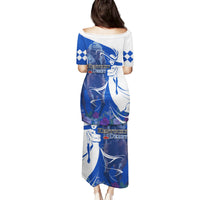 Kentucky Racing Horses Derby Hat Girl Family Matching Puletasi and Hawaiian Shirt Blue Color - Wonder Print Shop
