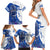 Kentucky Racing Horses Derby Hat Girl Family Matching Short Sleeve Bodycon Dress and Hawaiian Shirt Blue Color - Wonder Print Shop