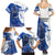 Kentucky Racing Horses Derby Hat Girl Family Matching Summer Maxi Dress and Hawaiian Shirt Blue Color - Wonder Print Shop