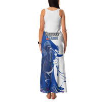 Kentucky Racing Horses Derby Hat Girl Family Matching Tank Maxi Dress and Hawaiian Shirt Blue Color - Wonder Print Shop