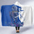 Kentucky Racing Horses Derby Hat Girl Hooded Blanket Blue Color