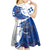 Kentucky Racing Horses Derby Hat Girl Kid Short Sleeve Dress Blue Color - Wonder Print Shop