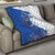 Kentucky Racing Horses Derby Hat Girl Quilt Blue Color - Wonder Print Shop