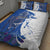 Kentucky Racing Horses Derby Hat Girl Quilt Bed Set Blue Color - Wonder Print Shop