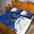 Kentucky Racing Horses Derby Hat Girl Quilt Bed Set Blue Color - Wonder Print Shop
