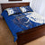 Kentucky Racing Horses Derby Hat Girl Quilt Bed Set Blue Color - Wonder Print Shop